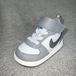 Nike Kids Gray and White Sneakers